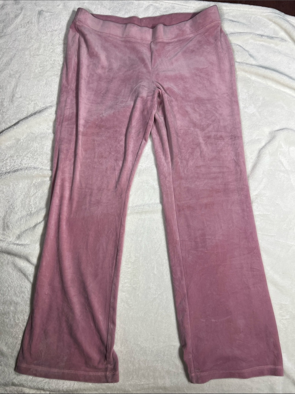 Juicy Couture Girls Plush Joggers in Dusty Pink L